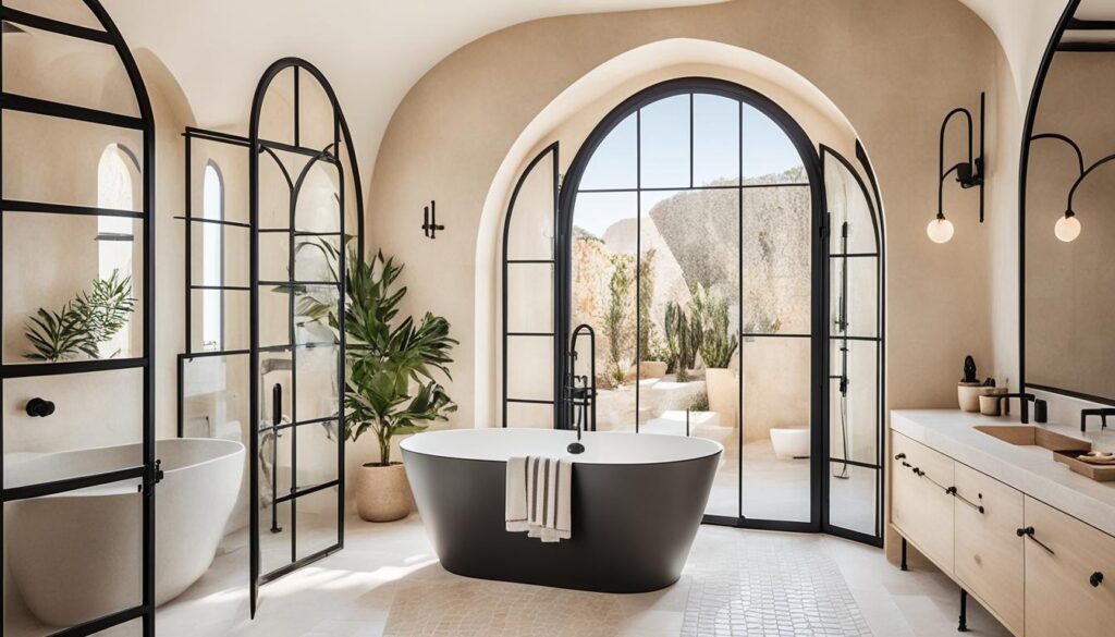 arched elements bathroom design