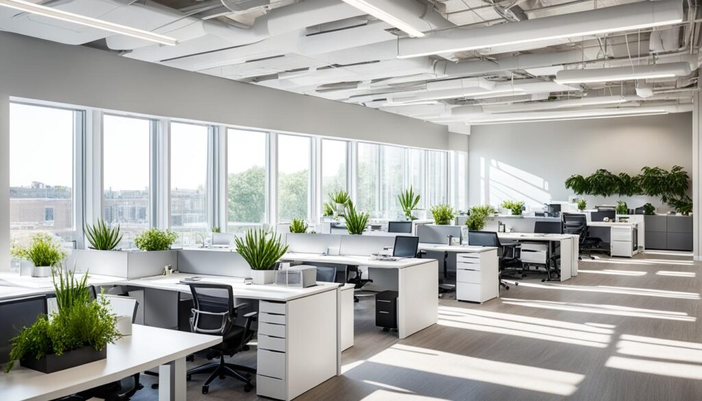 Functional Office Layout with Fresh Air Ventilation